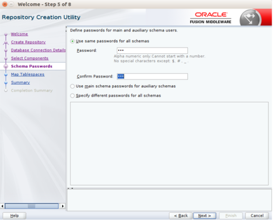 Specify the password